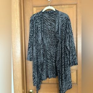 WOMANS PRINT OPEN FRONT COVER UP SIZE 2X